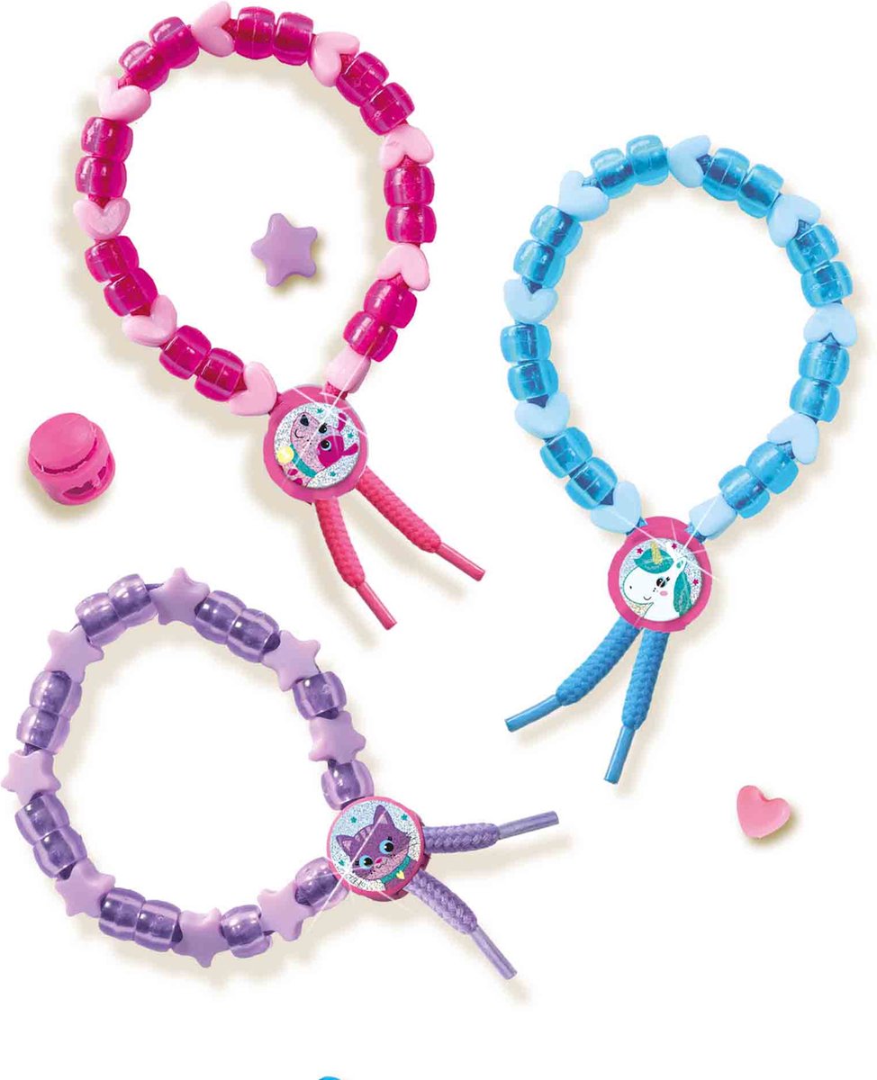SES Creative - Kralen Armbanden - maak je eigen armbanden met kralen - 3 verstelbare armbandjes - creatief speelgoed voor meisjes vanaf 3 jaar — afbeelding 5