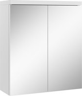 Badplaats - Armoire à miroir Toledo 600x200x590mm - Wit - Armoire à deux portes tournantes