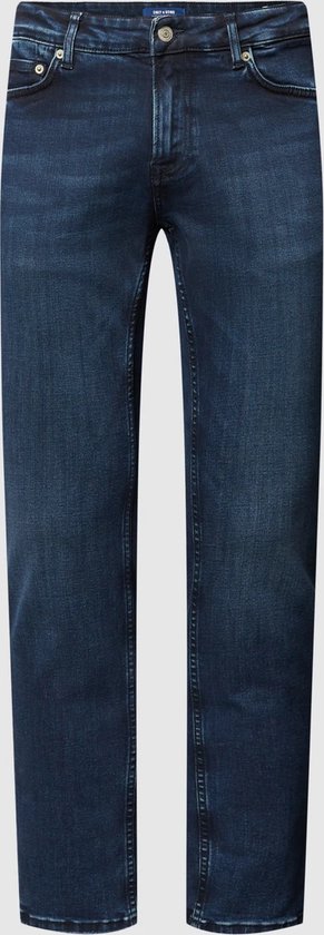 Only & Sons Slim fit jeans met labelpatch, model 'LOOM' in zwart - Maat : 28/30