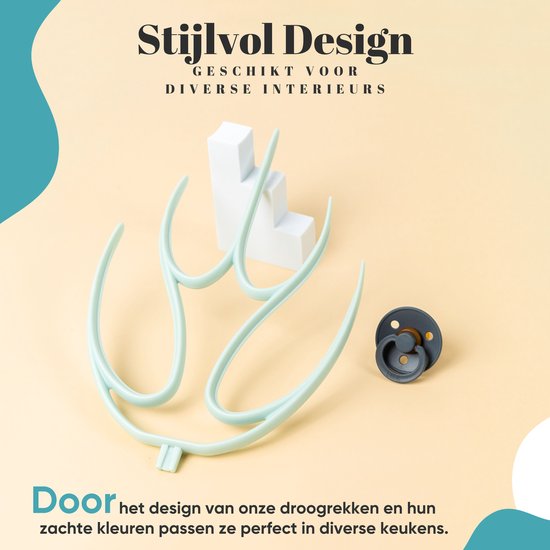 Flouer Flessen Droogrek - Afdruiprek - Flessenrek Baby - Baby Flessen - Blauw van FLO — afbeelding 5
