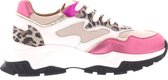 Dames Sneakers Dwrs Chester Leopard White Pink Multi - Maat 38