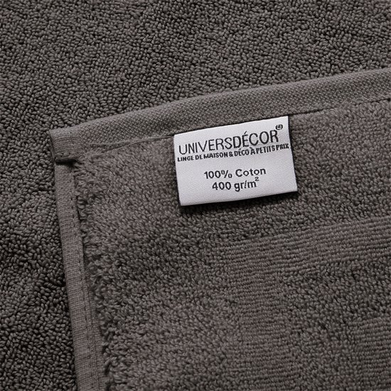Univers Décor - "Spa" badkamer spons pack / 400 g/ m² - Complete 10 - delige - Antraciet