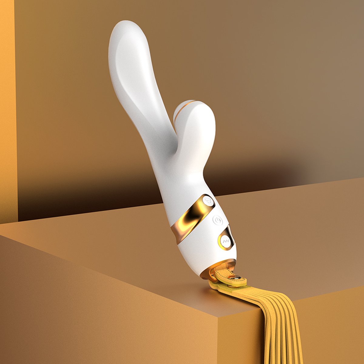 Sevanda - Whip vibrator - Wand massager - Sucking vibrator - luxe vibrator - Luchtdruk vibrator - Zweep - design vibrator - BDSM vibrator - Oplaadbare vibrator - Goud