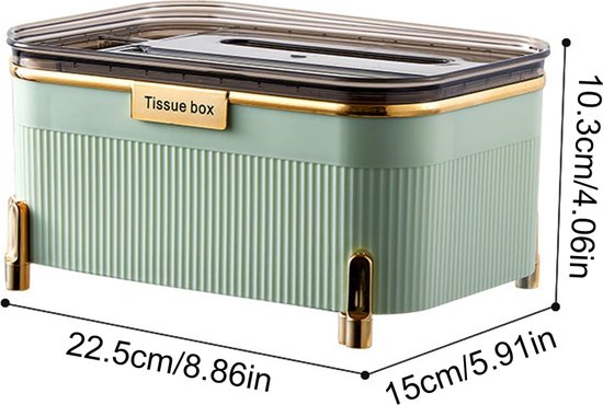 Tissue Doos Europese stijl Tissue Box Cover, keramiek Tissue Box Holder rechthoek, servet Storage Box for badkamer, keuken en Office tissue doos (Color : Beige