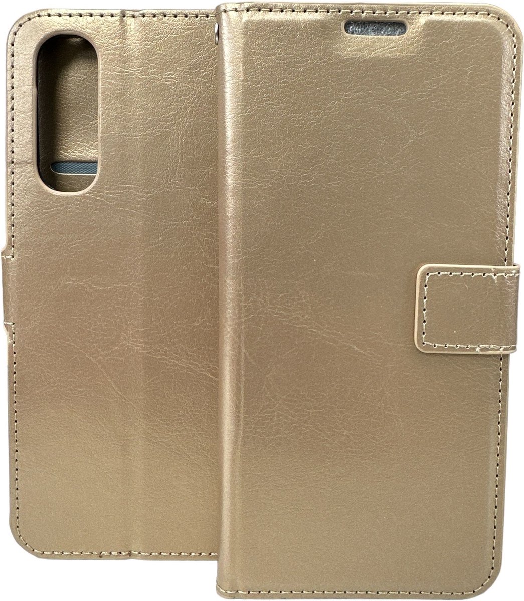 Portemonnee Book Case Hoesje Geschikt voor: Oppo Find X2 Neo - Goud
