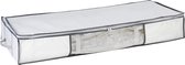 Vacuümbox voor onder het bed, 100% polypropeen-vezelstof, 105 x 15 x 45 cm, wit
