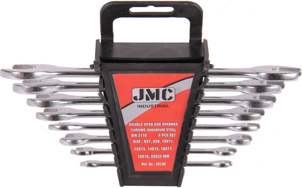 Steeksleutelset - 8 delig - Metrisch - 6 tot 22 mm - Steeksleutels - JMC