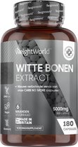 WeightWorld Witte Bonen Extract - 5000 mg - 180 vegan capsules voor 6 maanden - White Kidney Bean met extra chroom en zink