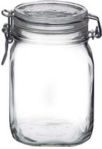 Glazen weckpot 1 Liter - Bewaarpot - Klempot voor conserven - Keuken artikelen voedsel bewaren