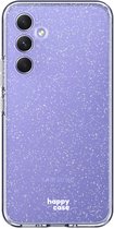 HappyCase Hoesje met leuke Glitter Print Geschikt voor Samsung Galaxy S23 FE | Flexibel TPU | Stijlvolle Back Cover