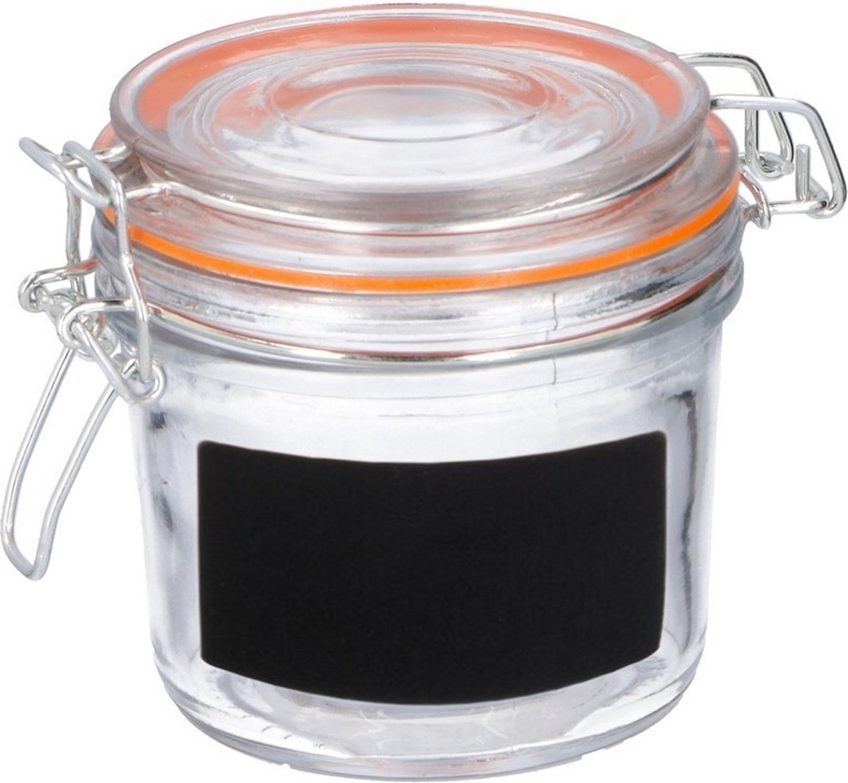 6x Weckpotten/inmaakpotten met etiket labels