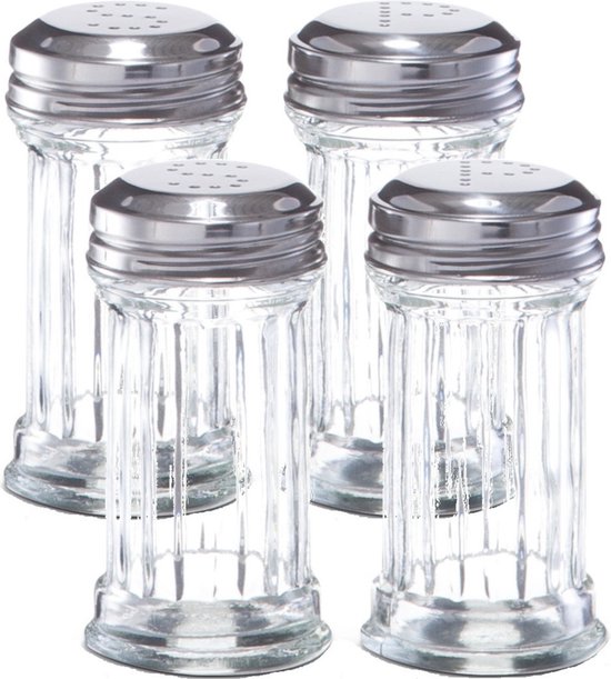 2x set de poivre et sel / set de fûts / épandeurs 9,5 cm - Zeller - Accessoires de cuisine - Fûts de poivre et sel / épandeurs / shakers - Poivrières - Salières