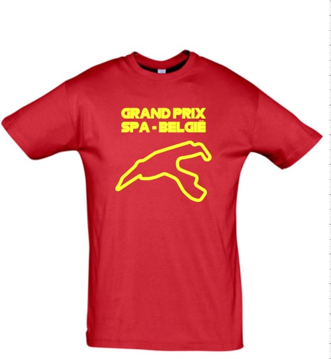 UNISEX T-shirt Grand Prix Spa Belgie XLARGE- en Rood
