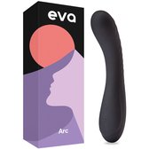 Eva® Arc - Gebogen vibrator - Krachtige Clitoris & G-spot Stimulator - Fluisterstil & Discreet -Vibrators voor Vrouwen - Erotiek - Sex Toys | Obsidian Black