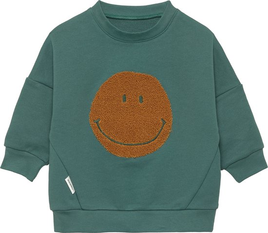 Lässig Pull Kids GOTS Little Gang Smile vert océan, 2-4 ans, taille 98/104