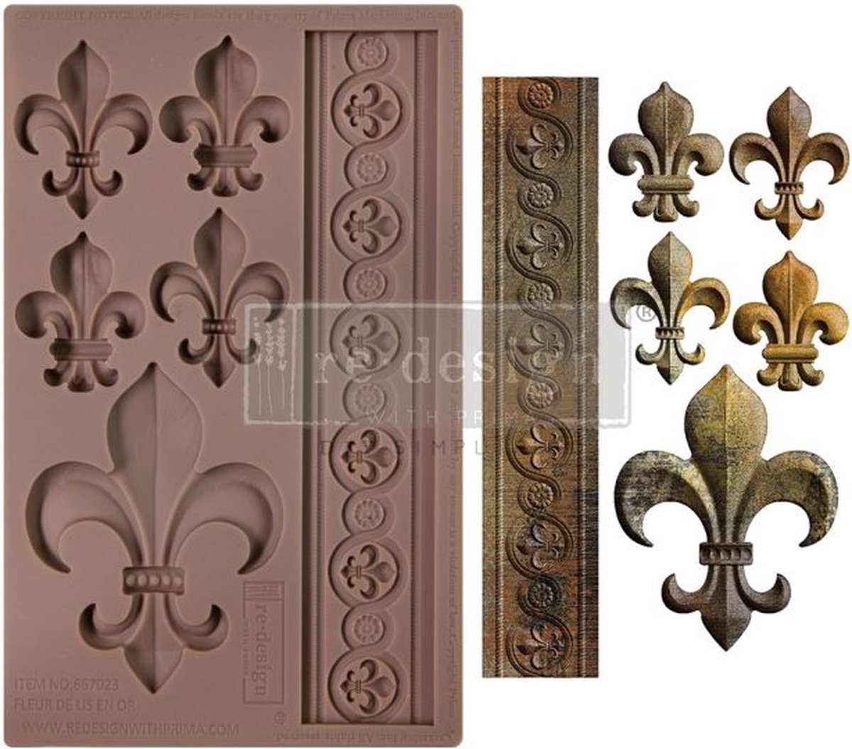 Redesign – Decor mould – Gietmal- Fleur de Lis en Or