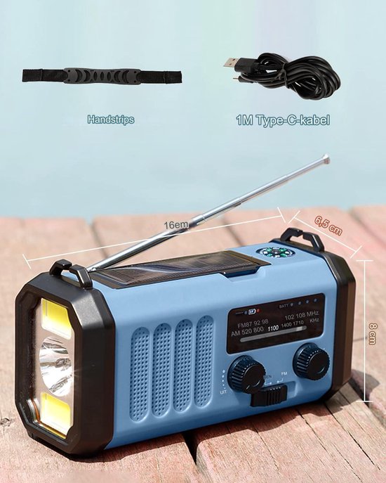 Radio, Dynamo À Manivelle Am-Fm-Wb Radio Météo D'Urgence, Avec Chargeur