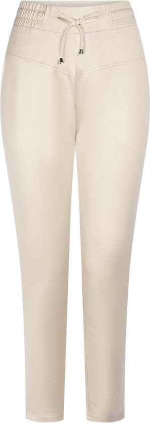 Zoso Broek Charme Coated Luxury Trouser 241 0007 Sand Dames Maat - S