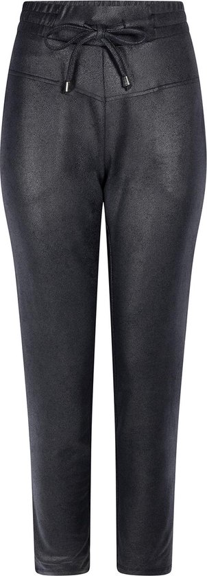 Zoso Broek Charme Coated Luxury Trouser 241 0008 Navy Dames Maat - S