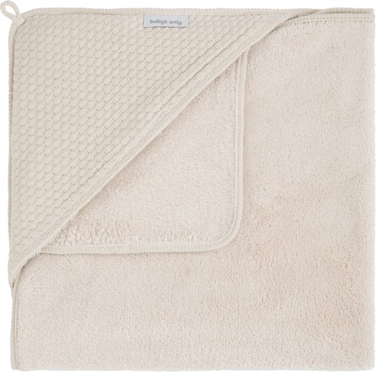 Baby's Only Gebreide wikkeldeken - Omslagdoek baby Sky - Teddy voering - Warm Linen - 75x75 cm - Geschikt voor drie- en vijfpuntsgordel
