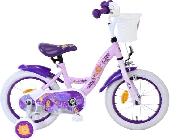 Vélo pour enfants Disney Wish - Filles - 14 pouces - Violet