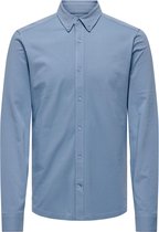 Only & Sons Overhemd Onstarp Slim Pique Btn Dwn Ls Shirt 22024494 Cashmere Blue Mannen Maat - XXL