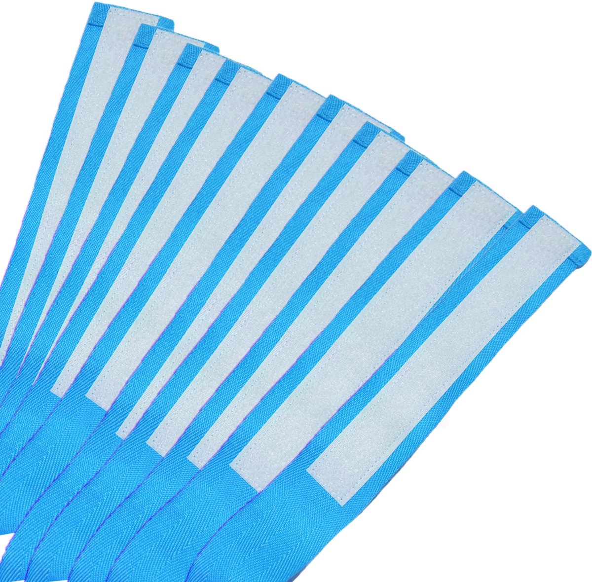 MDsport - Partijlint klittenband - Set van 10 - Neon blauw