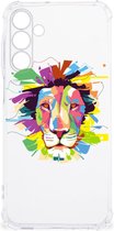 GSM Hoesje Geschikt voor Samsung Galaxy A15 Leuk TPU Back Cover met transparante rand Lion Color