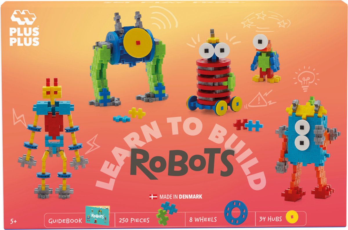 Plus-Plus Learn to Build robot 275 delige bouwset - 3963 - Bouwspeelgoed - Constructiespeelgoed - Set met bouwstenen - Vanaf 5 jaar — afbeelding 8
