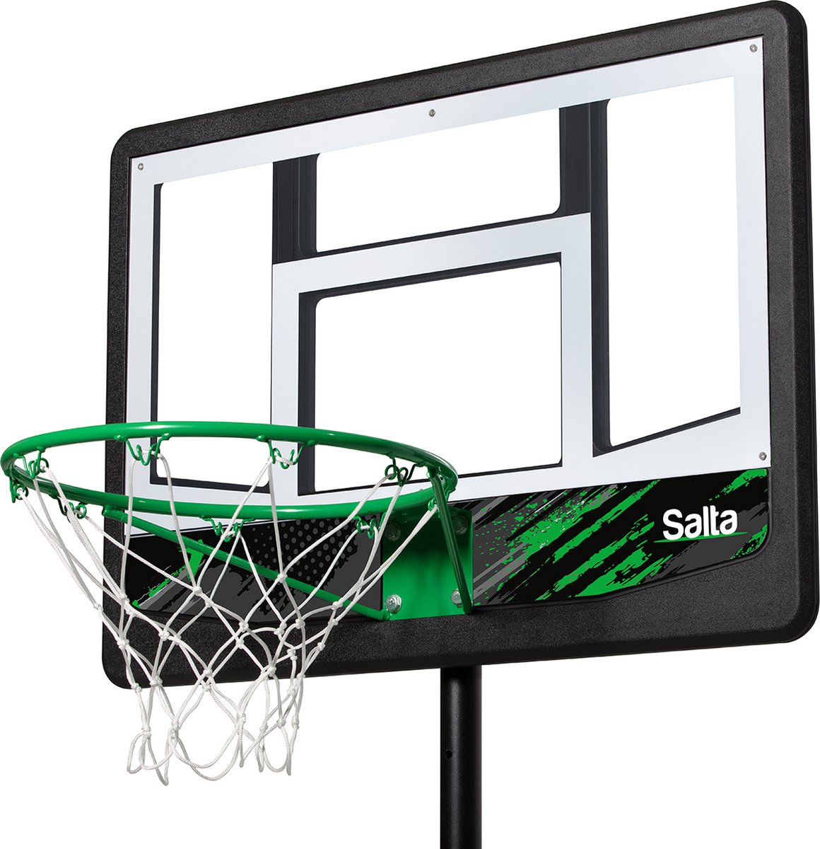 Salta Dribble – Basketbalpaal voor kinderen – Verstelbare hoogte 160 - 210 cm – Verrijdbaar basketbalstandaard met basketbalring – Zwart — afbeelding 7