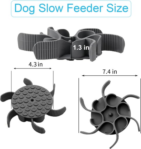 Foto: Anti sling bowl insert honden slow feeding bowl voor honden en katten silica gel dog bowl insert verminder overeten snijdbaar