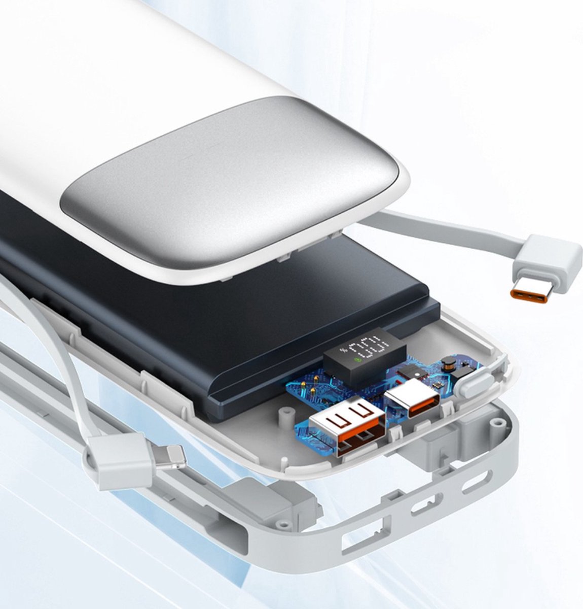 powerbank PQ13 10000mAh kleine consumentenelektronica handel in mobiele draagbare oplader hete verkoper slanke metalen 10000 mah powerbank – foto 2