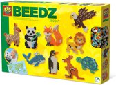 SES Beedz - Wereld dieren - 3500 strijkkralen - met legbord en wereldkaart - PVC vrij