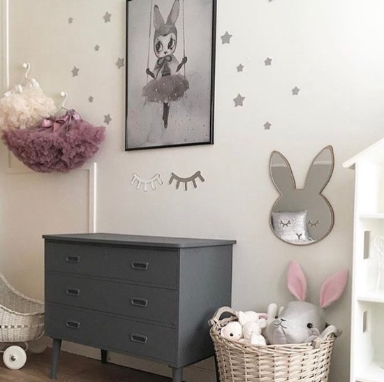 Miroir Enfant Lapin | Miroir mural | Chambre des enfants