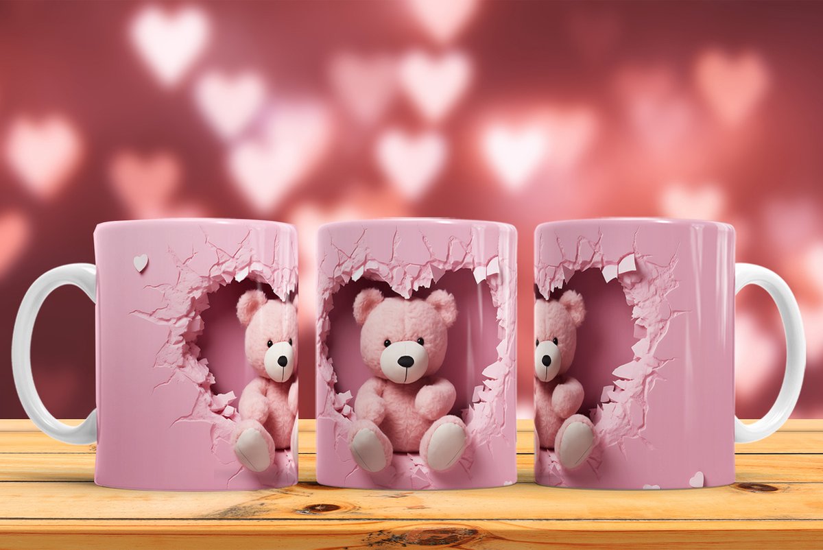 Mok Bear-Teddy love Valentine's Day / Liefde beertje-Teddy Valentijnsdag
