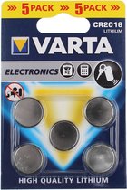 Varta CR2016 - 5 stuks