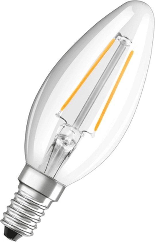 OSRAM 4058075436701 LED-lamp Energielabel F (A - G) E14 Kaars 1.5 W = 15 W Warmwit (Ø x l) 35 mm x 100 mm 1 stuk(s)