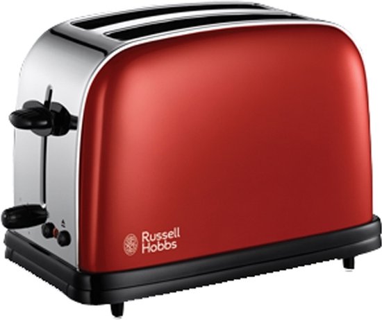 Productinformatie - Russell Hobbs 2139156 - Russell Hobbs Colours Plus+ 21391-56 - Extra lange Broodrooster - Rood