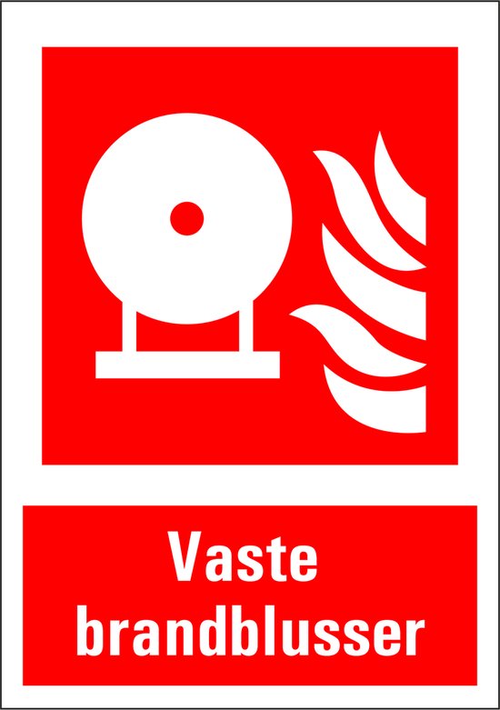 Panneau extincteur fixe avec texte - plastique 148 x 210 mm