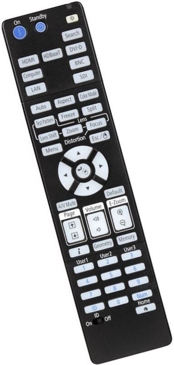Afstandsbediening geschikt voor de EPSON EB-L1500U beamer, vervangt 2173310 / 217331000