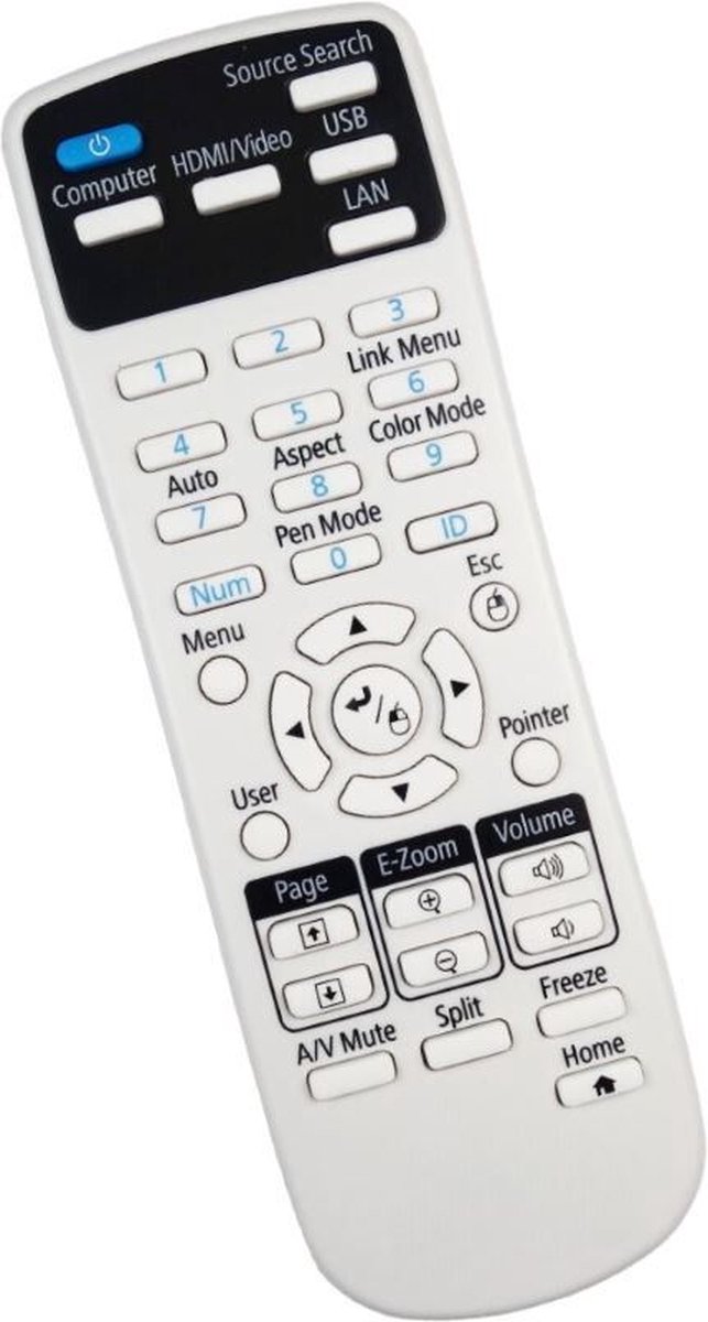 Afstandsbediening geschikt voor de EPSON H879B beamer, vervangt 2173589 / 217358900