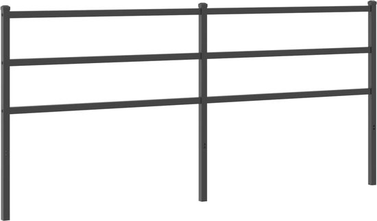 Tête de lit vidaXL - 180 cm - Métal - Tête de Zwart - Couvre-tête - Décoration de lit - Tête de lit en métal - Tête de lit noire