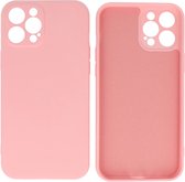 Hoesje Geschikt voor de iPhone 12 Pro - Fashion Color Backcover Telefoonhoesje - Roze
