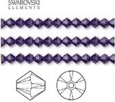 Swarovski Elements, 48 stuks Xilion Bicone kralen (5328), 4mm, purple velvet