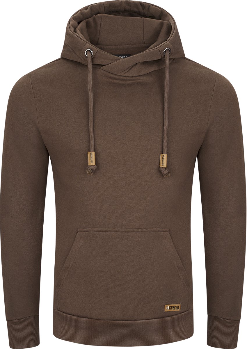 riverso Heren trui RivJulian regular fit Bruin M Volwassenen hoodie / capuchon trui