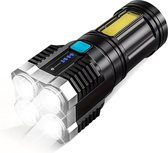 Lampe de poche LED Apeiron - Rechargeable - Zoomable - Lampe de poche militaire - Étanche - Rechargeable par USB
