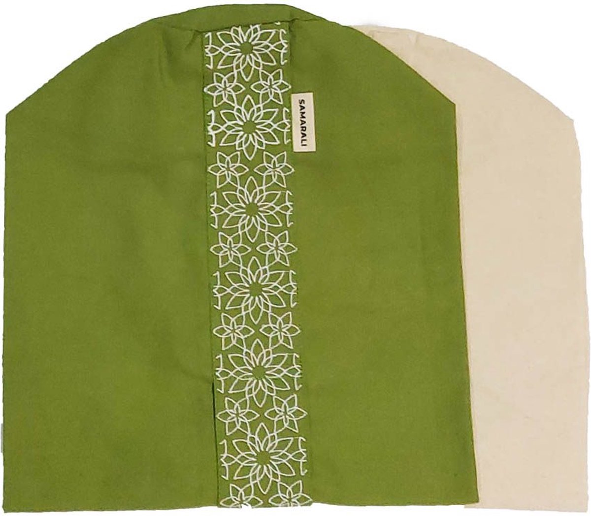 Samarali Natuurlijke Yoga Bolster Hoes - Groen - 100% Biologisch Katoen - 20x20x66 cm - Rond en Comfortabel