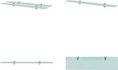 vidaXL Schappen zwevend 2 st 80x20 cm 8 mm glas - Zwevende Plank - Zwevende Planken - Wandplank - Wandplanken
