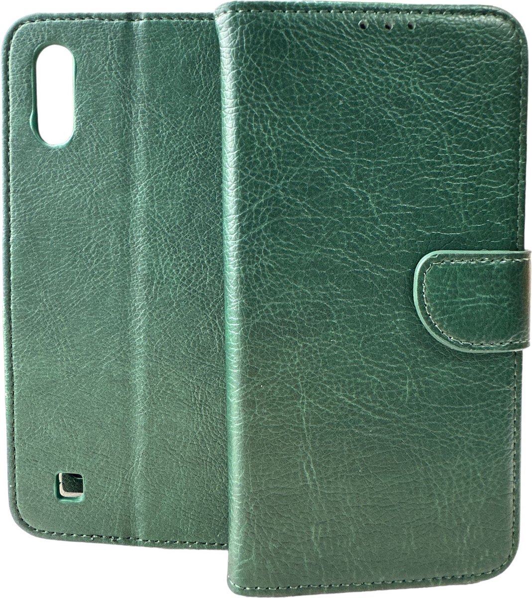 Portemonnee Book Case Hoesje Geschikt voor: Samsung Galaxy A10 - Groen