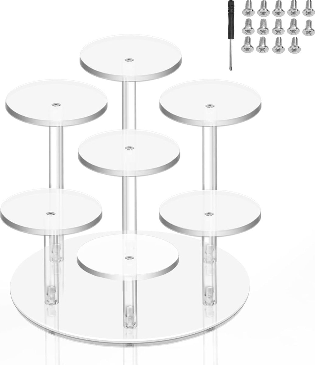 Hasaller Présentoir échelle En Acrylique Transparent Pour Organiser Et Décorer (trois étages